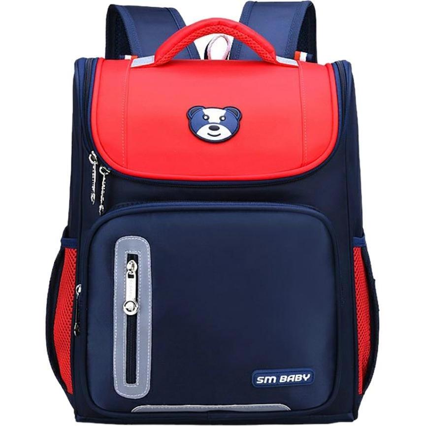 CS Baby Kids School Backpack with Reflectors Red and Black
