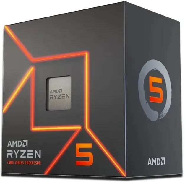 AMD Ryzen 5 7600 5nm SKT AM5 CPU; 6 Core/12 Thread; Base Clock 3.8GHz;32 MB Cache; Radeon Graphics; Wraith prism cooler