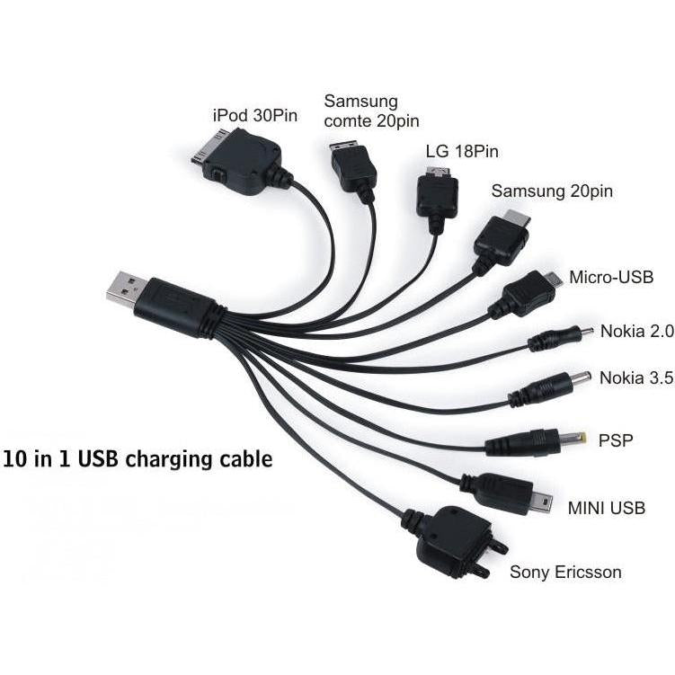 10 IN 1 USB CHARGE CABLE