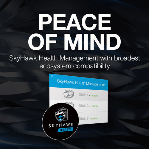 Seagate 10TB SkyHawk AI 7200RPM SATA III 3.5" Internal Surveillance Hard Drive – AI-Optimized, 24/7 Use for reliable surveillance storage.