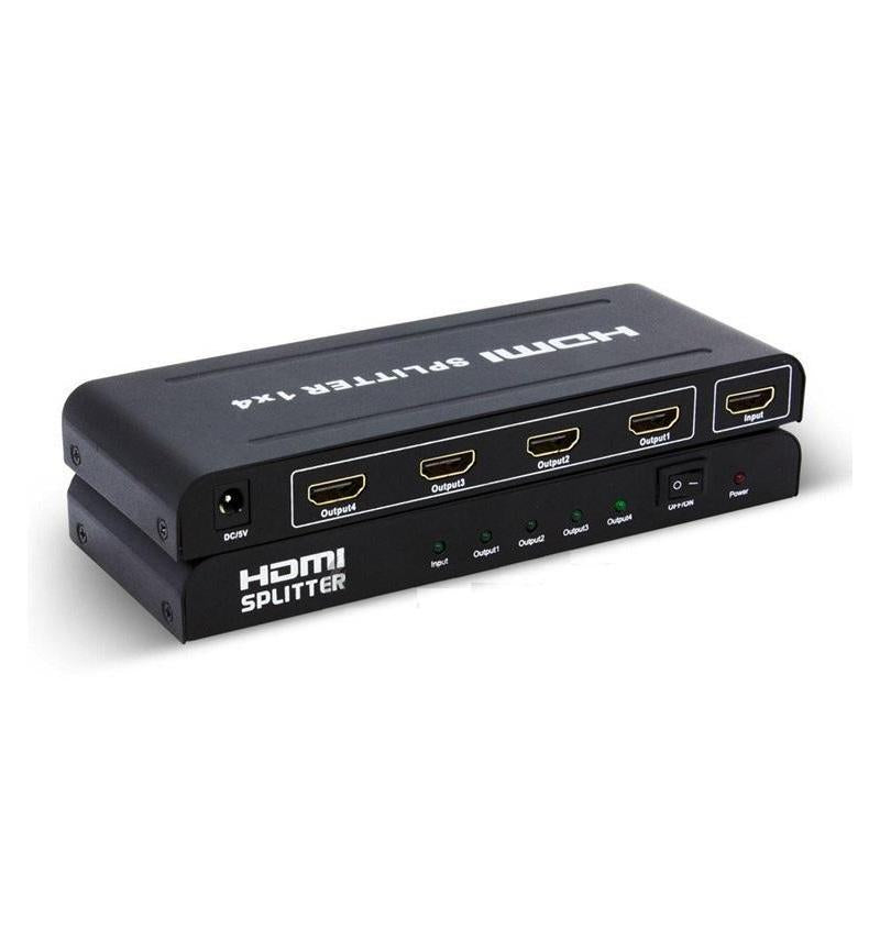 PRE-Loved MicroWorld 1x4 HDMI 4K Splitter – Ultra HD 4K@60Hz Multi-Display Duplicator Box for seamless multi-display setups.
