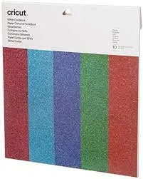 2007757 - Cricut Glitter Cardstock 30x30cm 10-sheet Sampler (Brights)