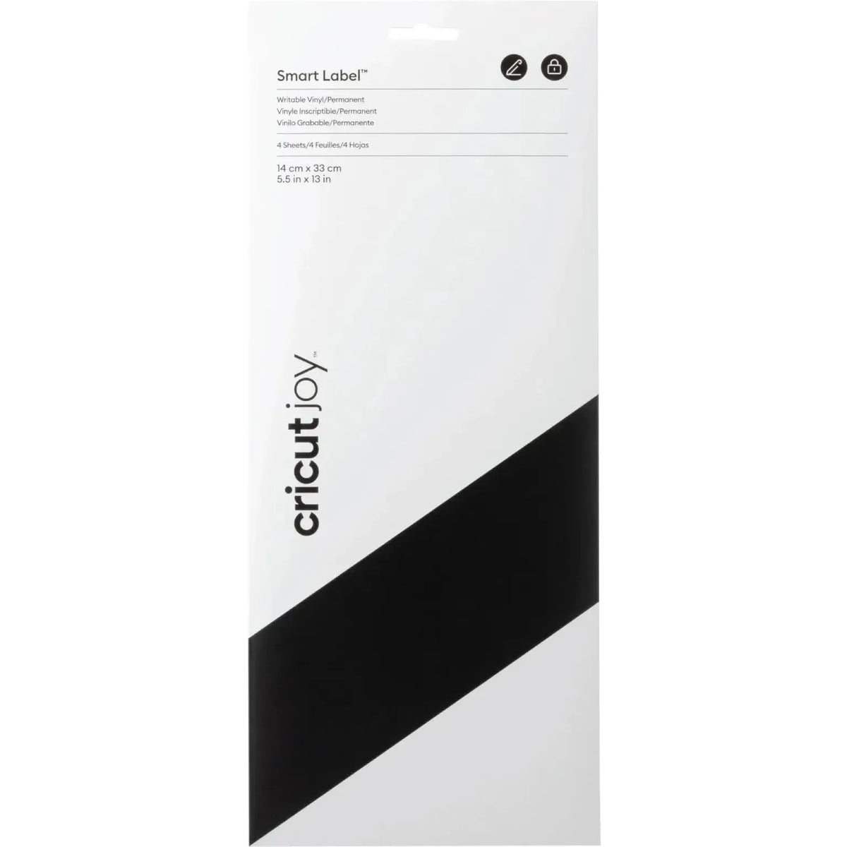 2009443 - Cricut Joy Permanent Smart Vinyl Write Black 4 sheets 14x33 cm