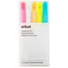 2009849 - Cricut 5 medium point 1.0 mm opaque pens in pink; white; orange; yellow; and blue