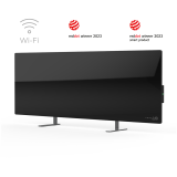 HEATER: ECO SMART TEMP GLASS 700W BLACK