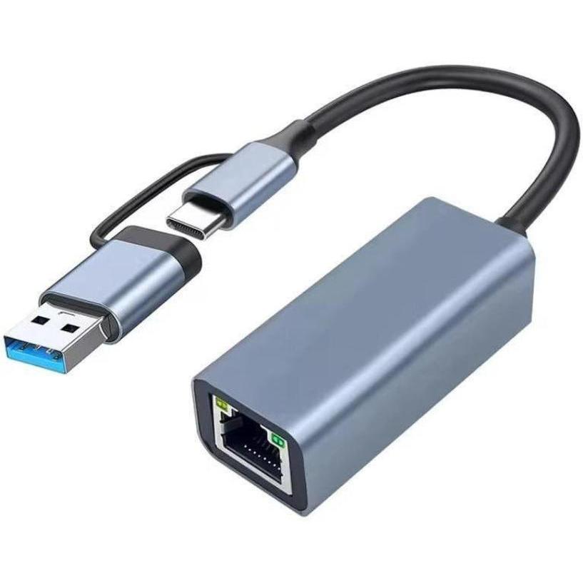 M-Link 2-in-1 USB & USB-C to Gigabit Ethernet Adapter – RJ45 LAN Adapter