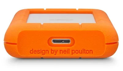 Seagate LaCie Rugged Mini 4TB External Hard Drive – USB 3.0 Portable Drive for Mac orange casing with USB-C