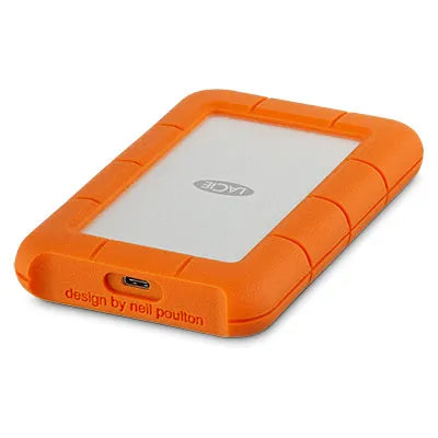 Seagate LaCie Rugged 1 TB USB-C Portable Hard Drive – Shock, Crush resistant design for ultimate durability in every environment.