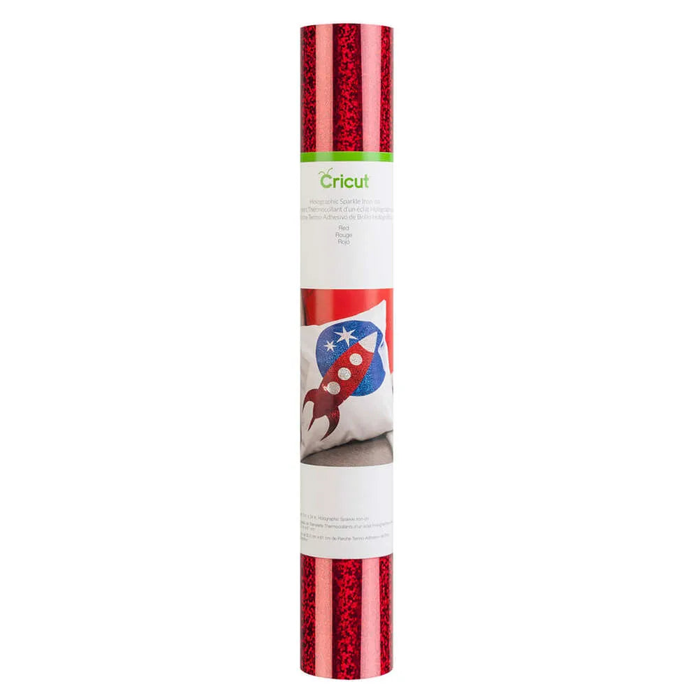2004137 - Cricut Holographic Sparkle Iron-On 30x60cm (Red)