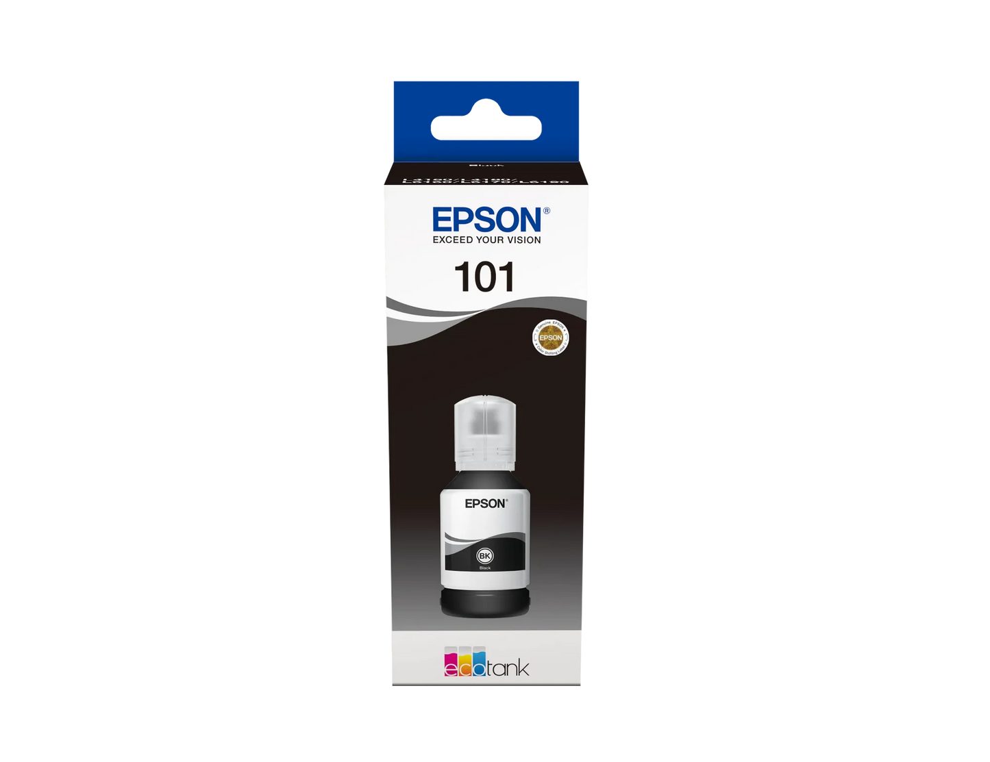 Epson 101 Ecotank Black ink bottle (127ml). 7500 pages @ 5% coverage.