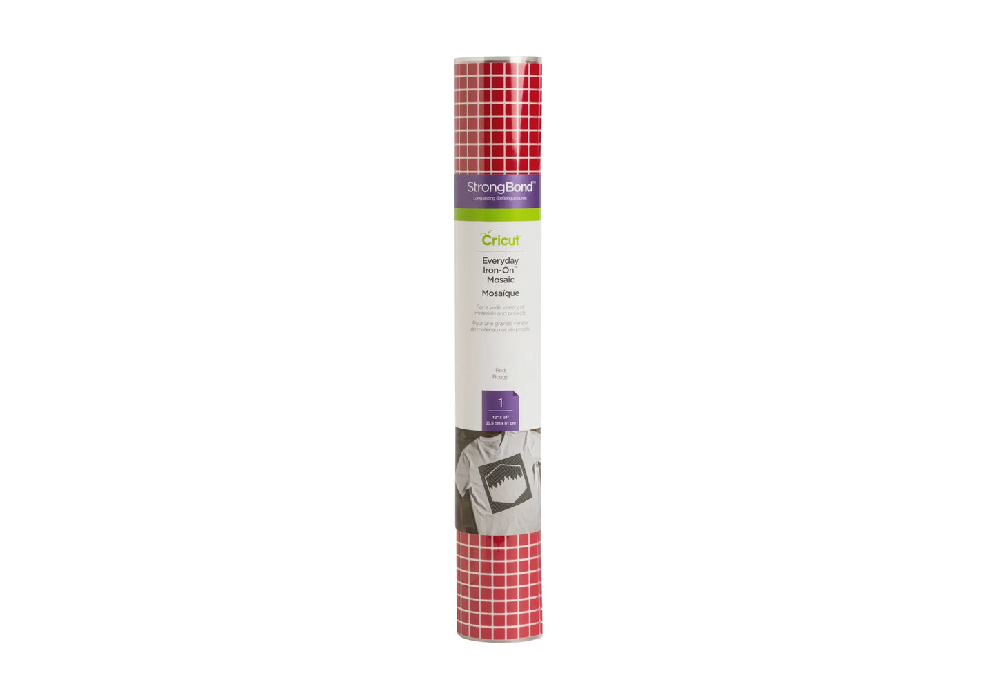 2006994: Cricut Everyday Iron-On 30x60cm (Mosiac Squares Red)