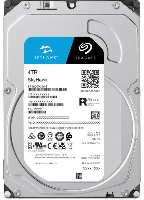 TechStore: Seagate SkyHawk ST4000VX016 4TB Surveillance Hard Drive – 3.5", SATA 6Gb/s, 24×7 Reliability