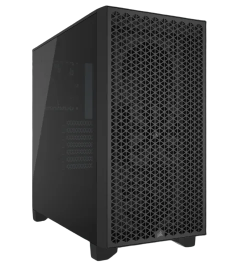 3000D AIRFLOW Black Mid-Tower PC Case; 2x 3.5'' | 2x 2.5'' Drive Bays; Up to 360mm Radiator compatible; 2x 120mm fan incl