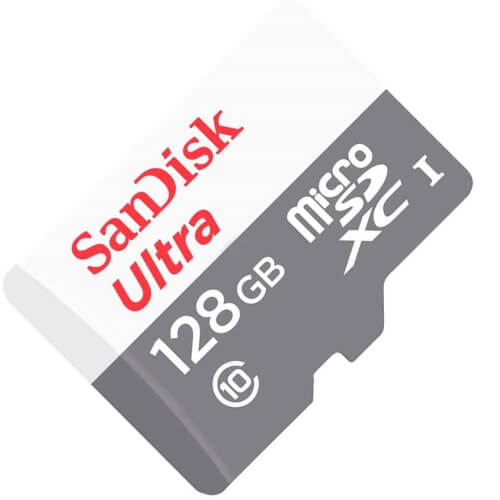 SanDisk Ultra 128GB microSDXC UHS-I Memory Card – C10, Up to 100MB/s, No Adapter | SDSQUNR-128G-GN6MN
