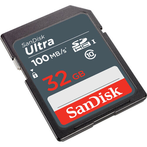 TechStore: SanDisk Ultra 32GB SDHC Memory Card – Class 10, UHS-I, Up to 100MB/s | SDSDUNR-032G-GN3IN