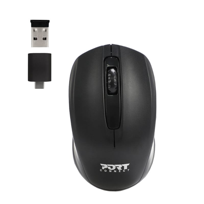Port Premium Pack 14/15.6" Toploader Bag with Wireless Mouse Bundle