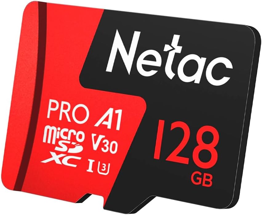 Netac ECO 128 GB Class‑10 microSD Card with Adapter – 30 MB/s Read, Compact storage for everyday devices.