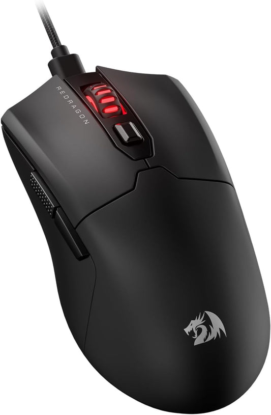 Redragon M995 Wired Gaming Mouse, 26000 DPI, 6 Programmable Buttons, RGB Backlit, Black
