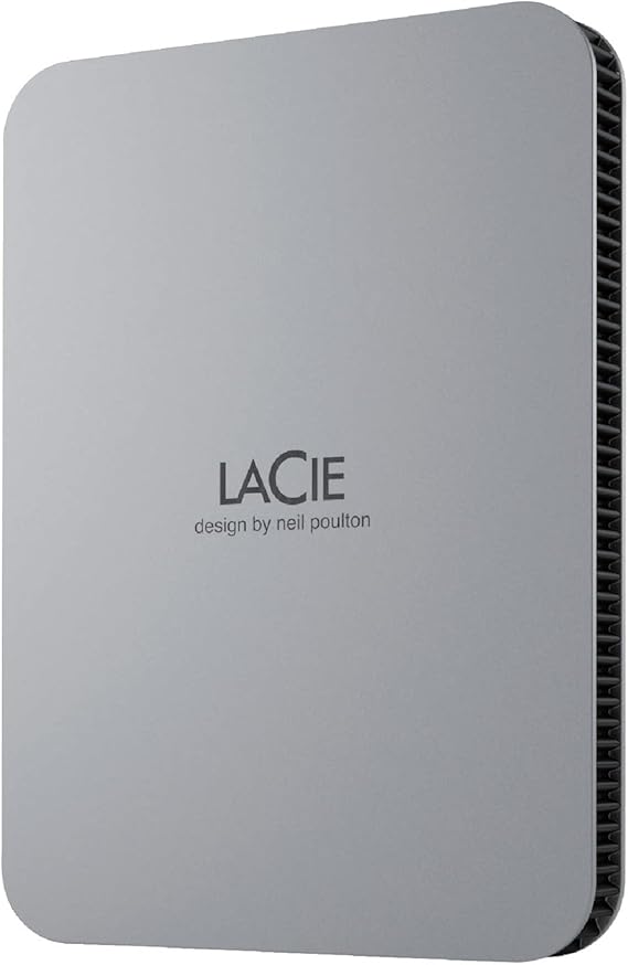 Seagate LaCie Mobile Drive 5TB External Hard Drive Moon Silver
