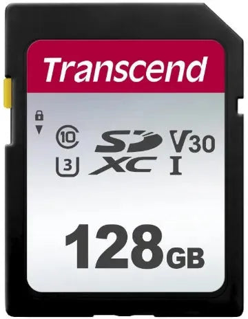 TRANSCEND 300S 128GB UHS-1 CLASS 10 U1 V10 SDXC CARD - 3D NAND