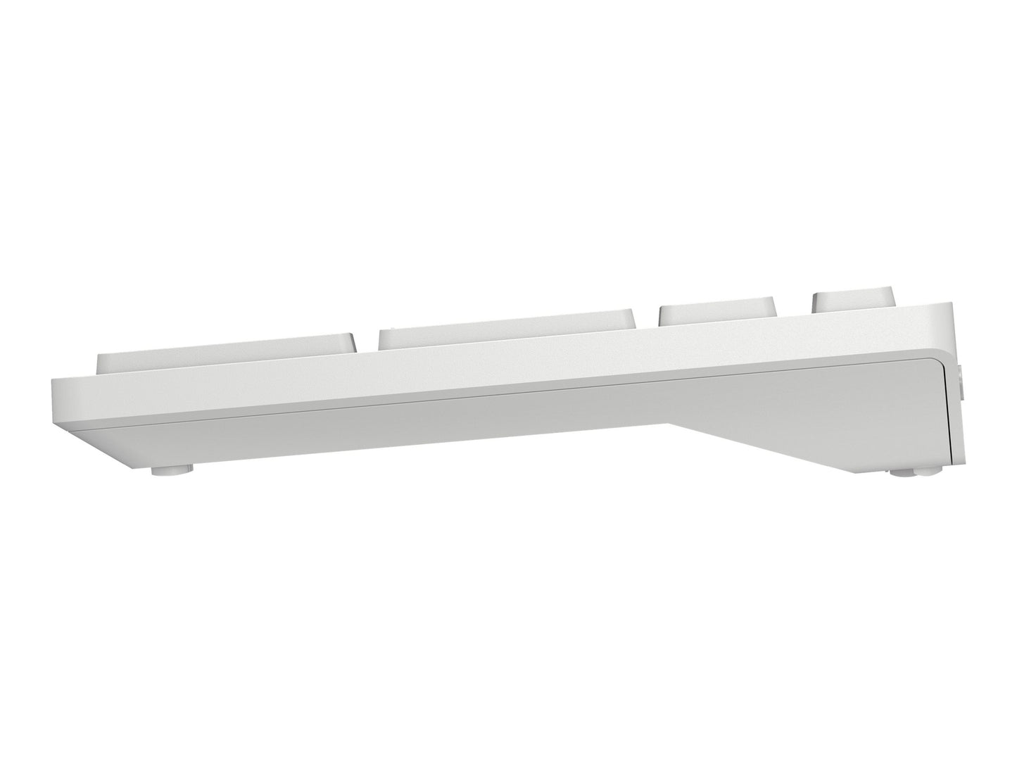 Keyboard with two-angle tilt legs extended.