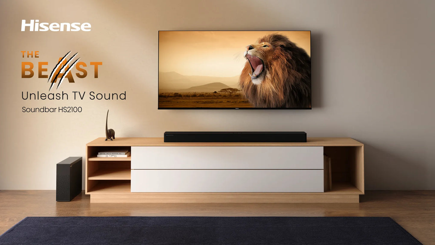 Hisense HS2100 2.1 Channel 240W Soundbar with Subwoofer