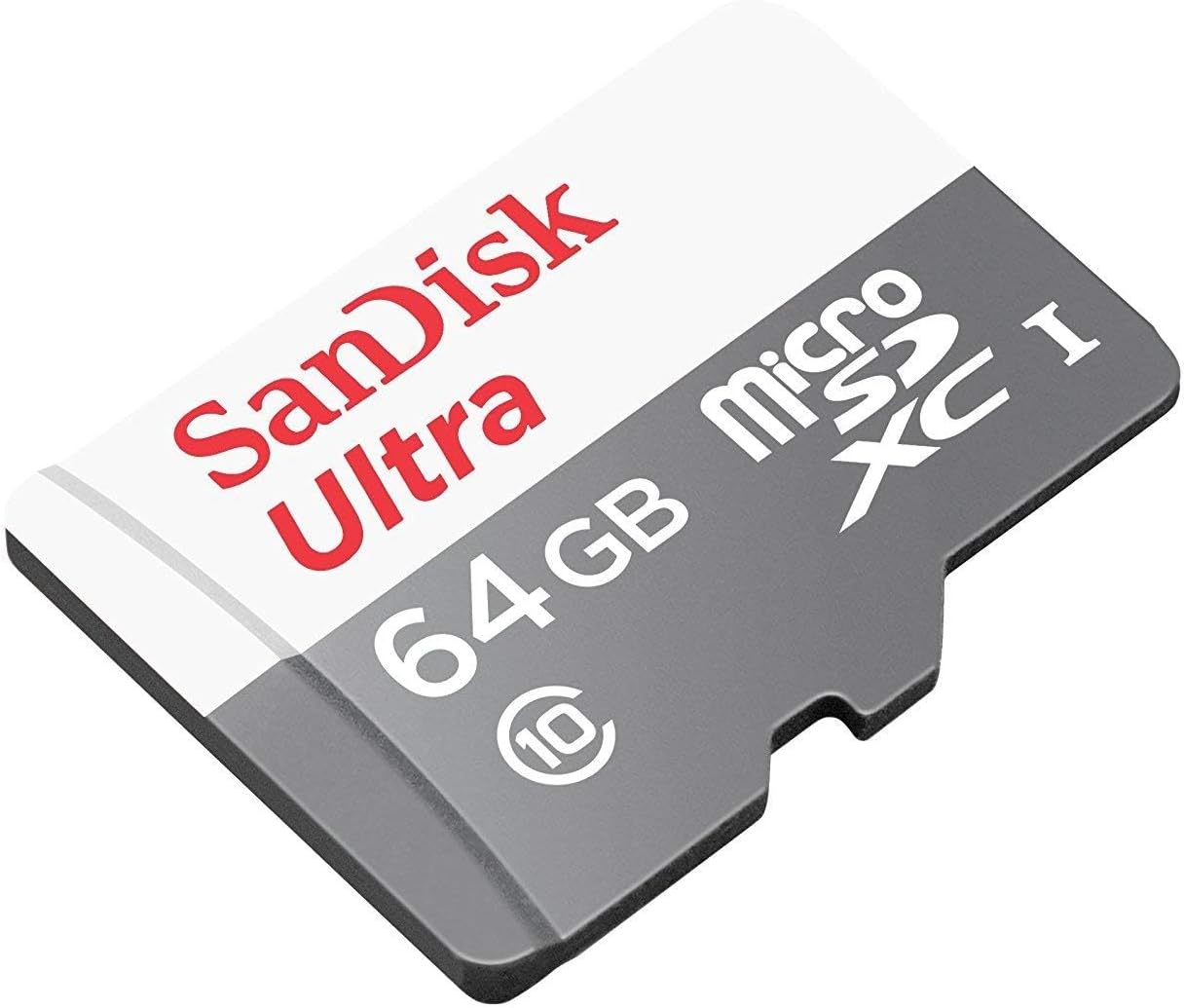 SanDisk Ultra 64GB microSDXC UHS-I Memory Card – Class 10, 80MB/s, Android Compatible | SDSQUNS-064G-GN3MN