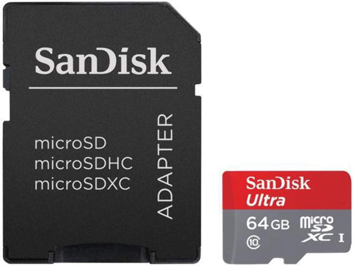 SanDisk Ultra 64GB microSDXC UHS-I Card – Class 10, A1, 100MB/s – SDSQUAB-064G-GN6MN (SanDisk)