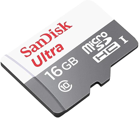 SanDisk Ultra 16GB microSDHC Card – Class 10, UHS-I, 80MB/s – SDSQUNS-016G-GN3MN for Phones
