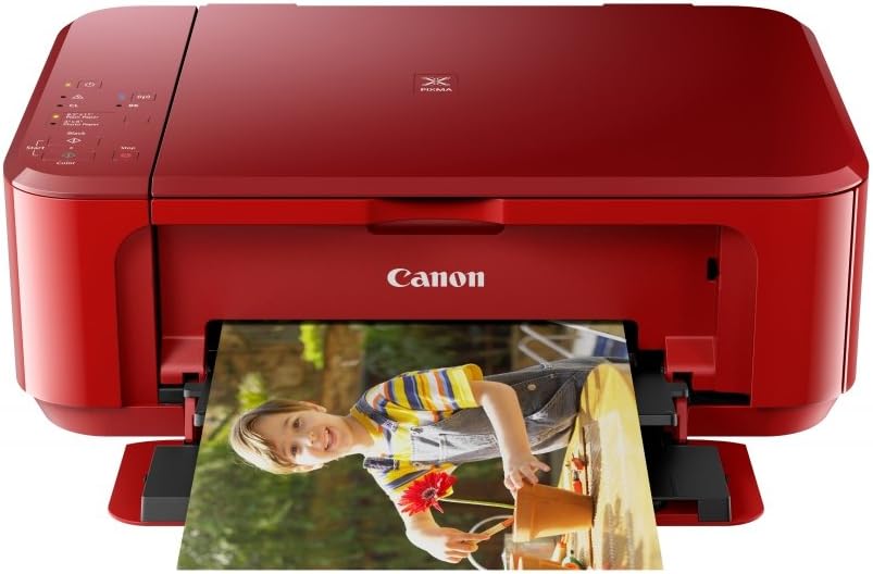 PRE-Loved RED Canon Pixma - Multifunction WiFi Printer! Offers vibrant color and wireless convenience for your printing needs.