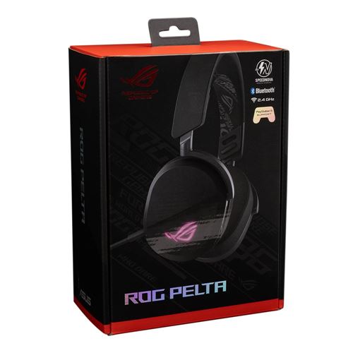 ASUS Store: ASUS ROG Pelta Wireless Gaming Headset – BT/2.4GHz, 70H Battery, RGB, USB-C, PS5/PC/Switch in box