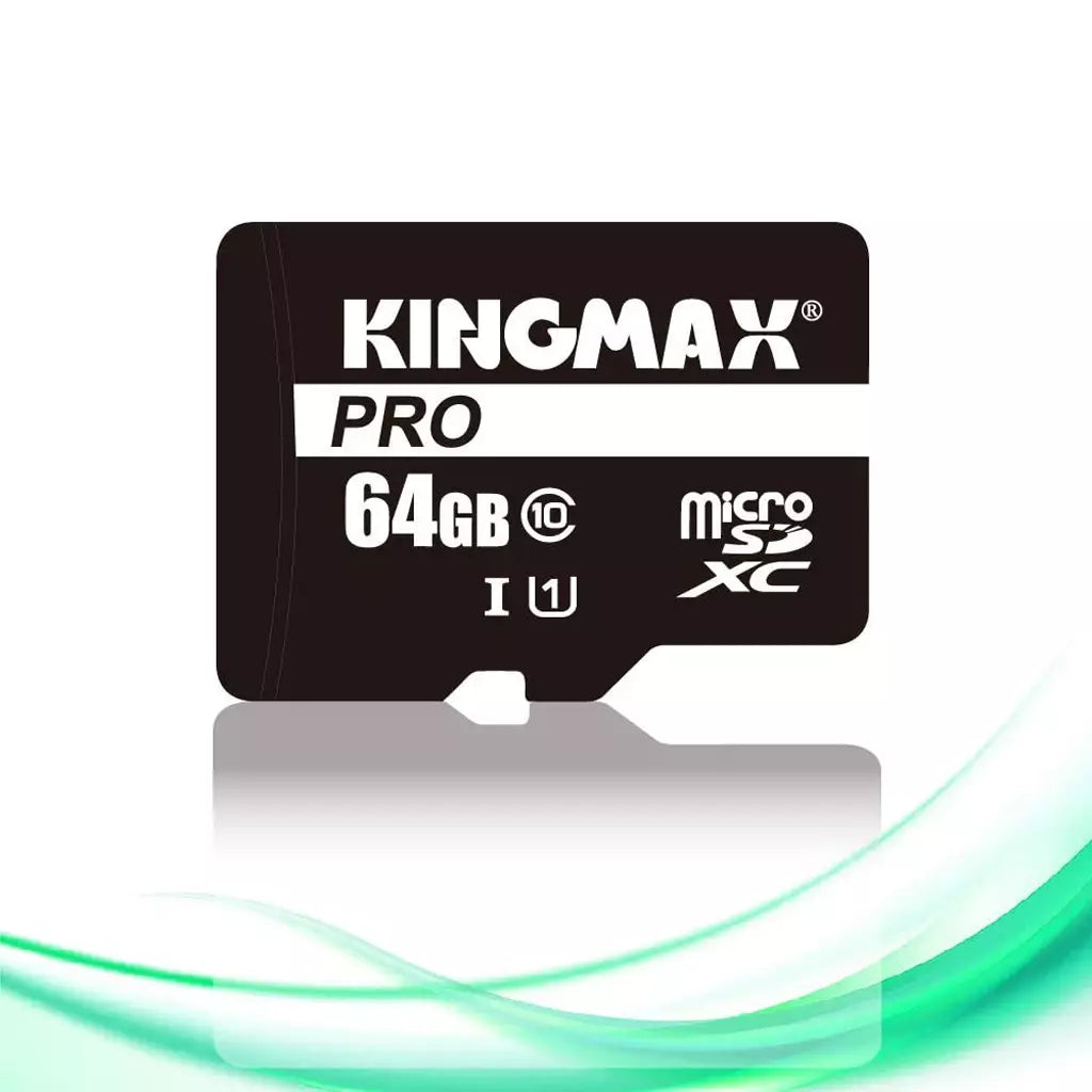 KINGMAX 64GB MicroSD Memory Card – Class 10, high-speed storage for mobile, camera, and video recording.