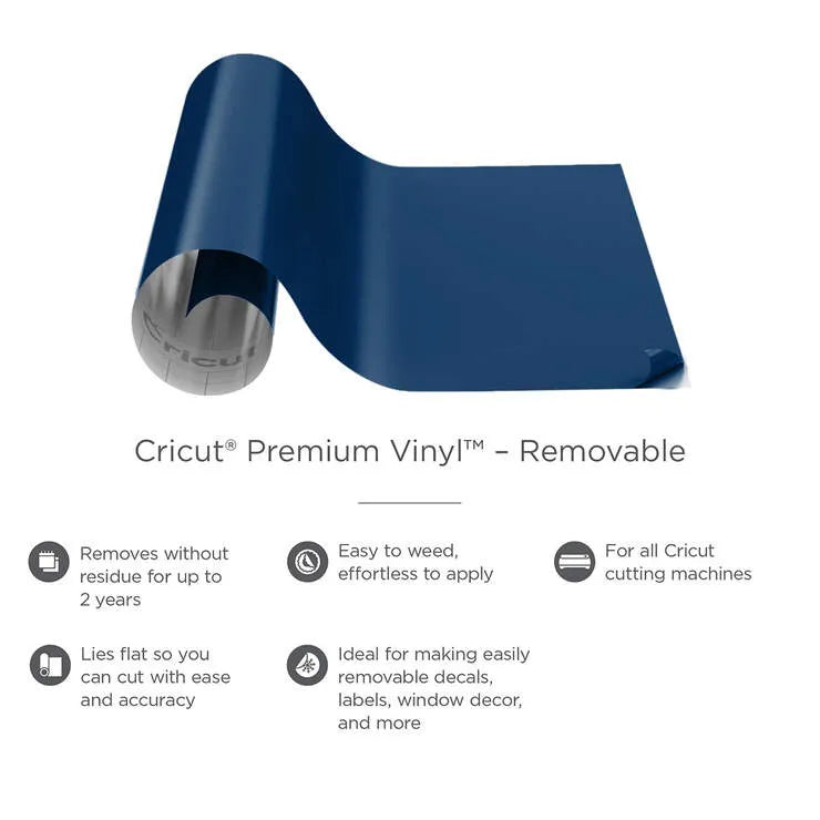 2004309 - Cricut Premium Vinyl Removable 30x120cm (Vivid Blue)
