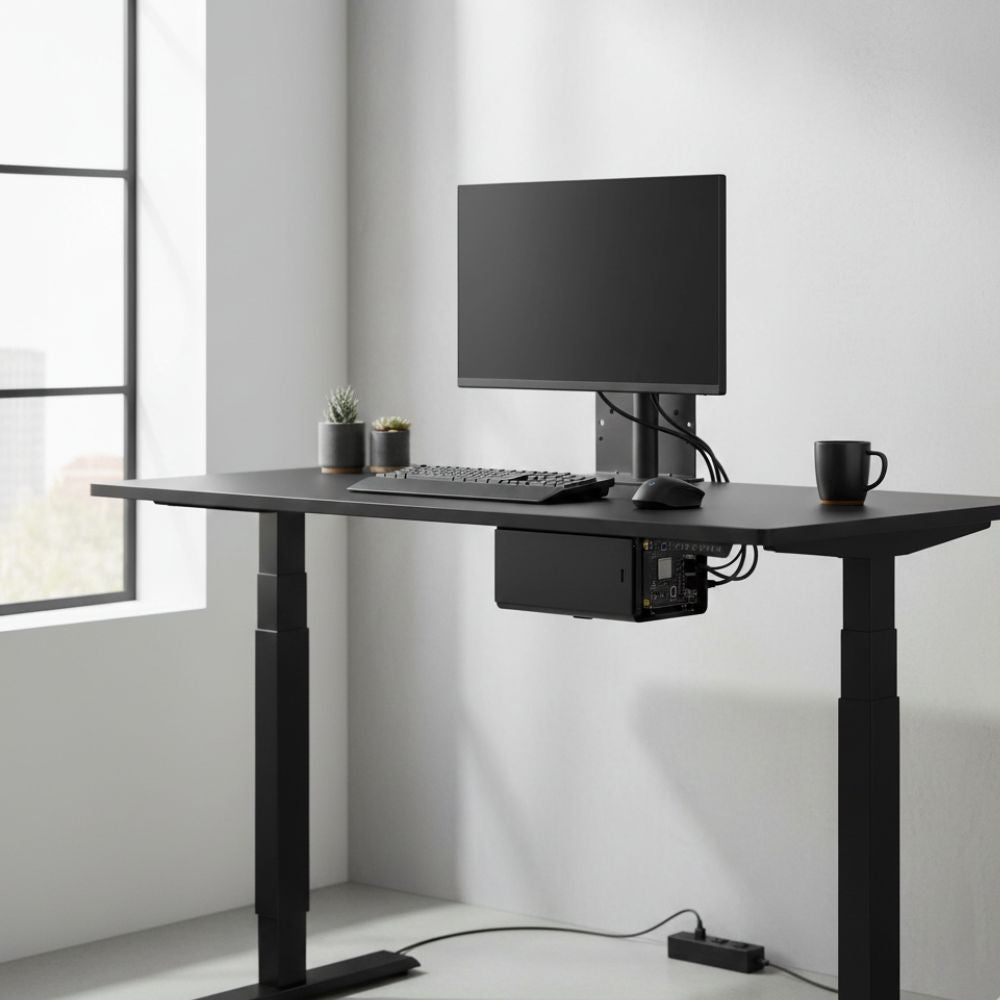 HP B300 Bracket with Power Supply Holder for Desktop Mini Behind Monitors