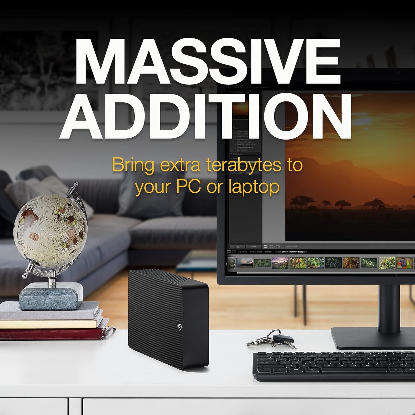 Seagate Expansion 16 TB Desktop External Hard Drive – USB 3.0, exFAT, with Rescue Services enhances your storage solutions.