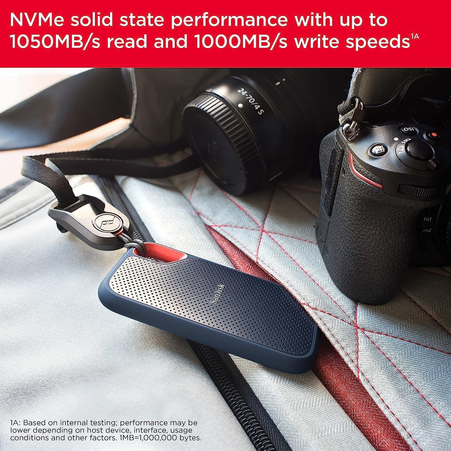 TechStore: SanDisk 500GB Extreme Portable SSD – USB-C, 1050MB/s, Rugged IP65, USB 3.2 Gen 2 – SDSSDE61-500G-G25