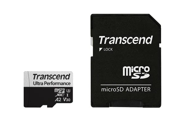 TRANSCEND 340S 128GB ULTRA PERFROMANCE MICRO SD UHS-I U3 V30 A2 CLASS10 - READ 160 MB/S - WRITE 90MB/S - WITH SD ADPTOR