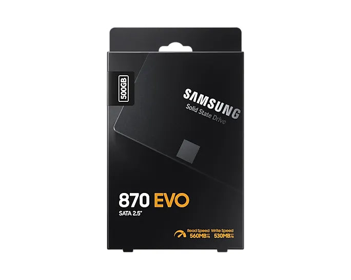 Samsung 870 EVO 500GB 2.5" SATA III SSD – High-Performance Solid State Drive for reliable and efficient storage upgrade.