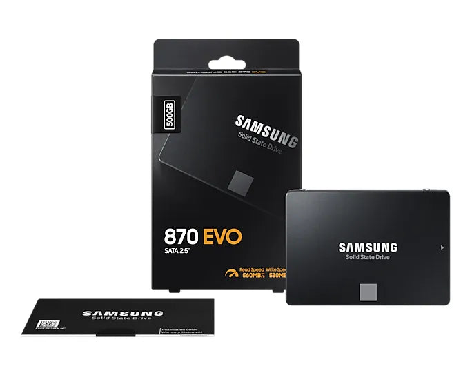 Samsung 870 EVO 500GB 2.5" SATA III SSD – High-Performance Solid State Drive, perfect for speed and reliability.