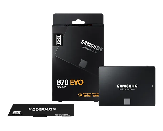 Samsung 870 EVO 500GB 2.5" SATA III SSD – High-Performance Solid State Drive for fast, reliable storage upgrade.