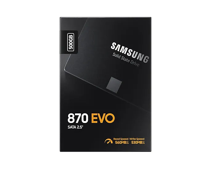 Samsung 870 EVO 500GB 2.5" SATA III SSD – High-Performance Solid State Drive, perfect for boosting your system's speed.