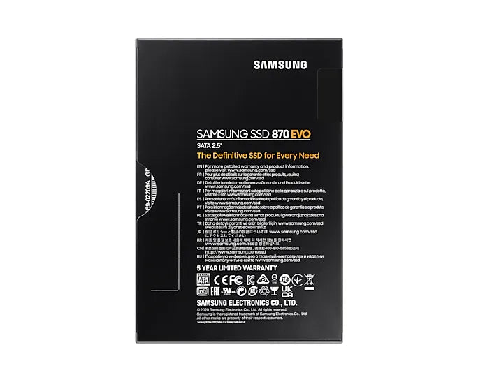 Samsung 870 EVO 500GB 2.5" SATA III SSD – High-Performance Solid State Drive, ideal for upgrading system speed and reliability.