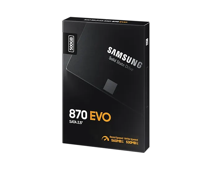 Samsung 870 EVO 500GB 2.5" SATA III SSD – High-Performance Solid State Drive for speed and reliability in data storage.