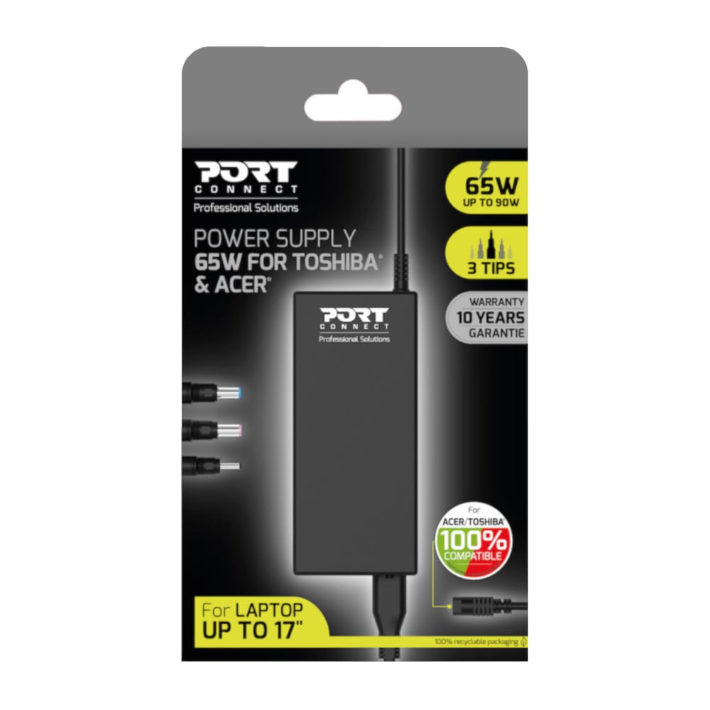 Port 65W Acer & Toshiba AC Adapter