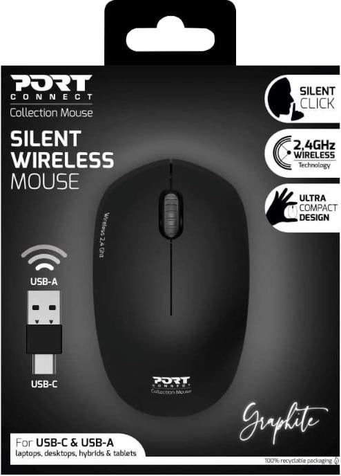 Port 2.4GHz Collection II Graphite Wireless Mouse