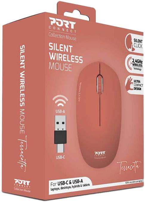 Port 2.4GHz Collection II Terracota Wireless Mouse