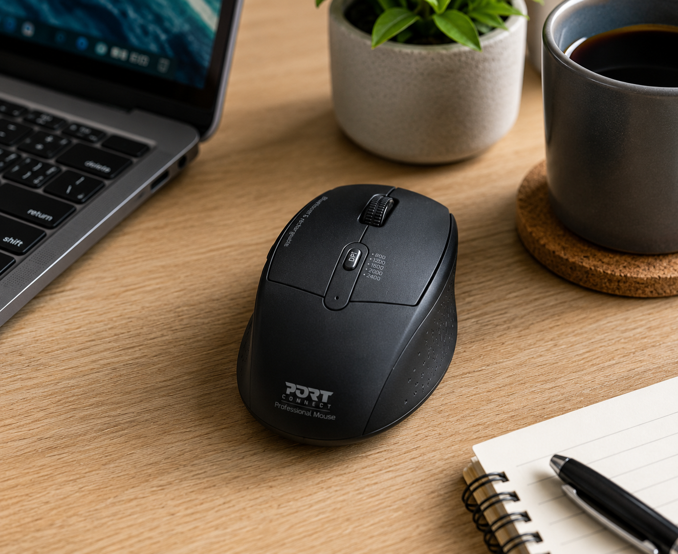 Port Connect 2.4GHz Wireless Bluetooth® Rechargeable Mouse PRO