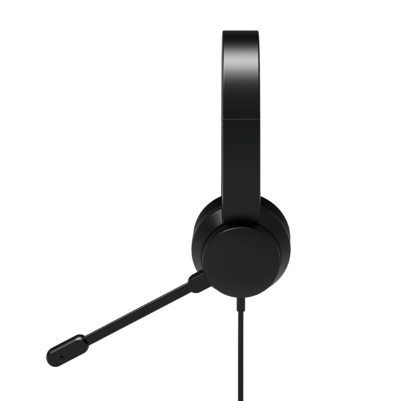Port Black Comfortable Office Stereo USB Headset