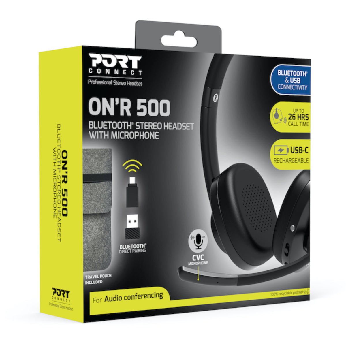 Port Connect ON’R 500 Bluetooth® Stereo Headset