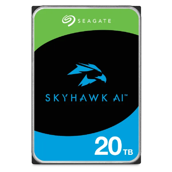 Seagate Skyhawk AI ST20000VE003 20TB 3.5'' HDD Surveillance Drives; SATA 6GB/s Interface; 512MB Cache; RPM: 7200; 512e; 5 Year l